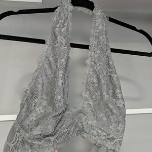 Lace halter bralette